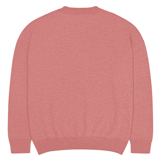 Back flat view of pink knitted sweater