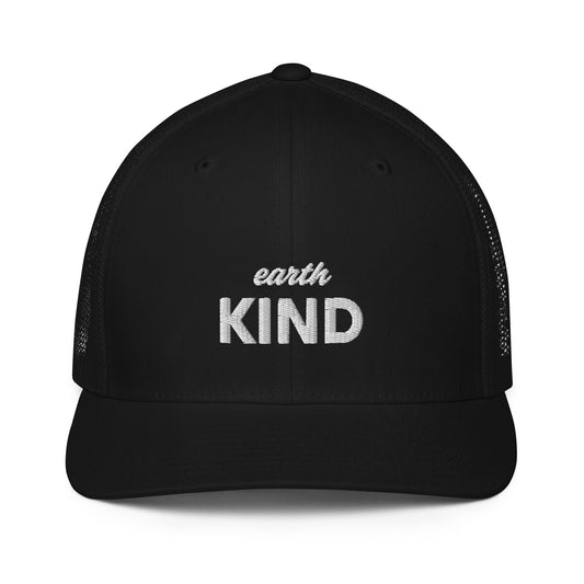 Black Earth Kind - Closed-back Trucker Cap Trucker Hat by Carl & Lyn front