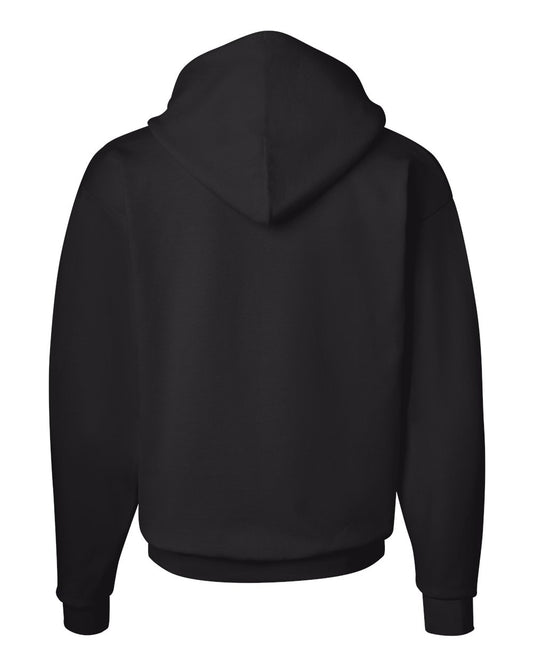 Back of Black EcoHoodie 