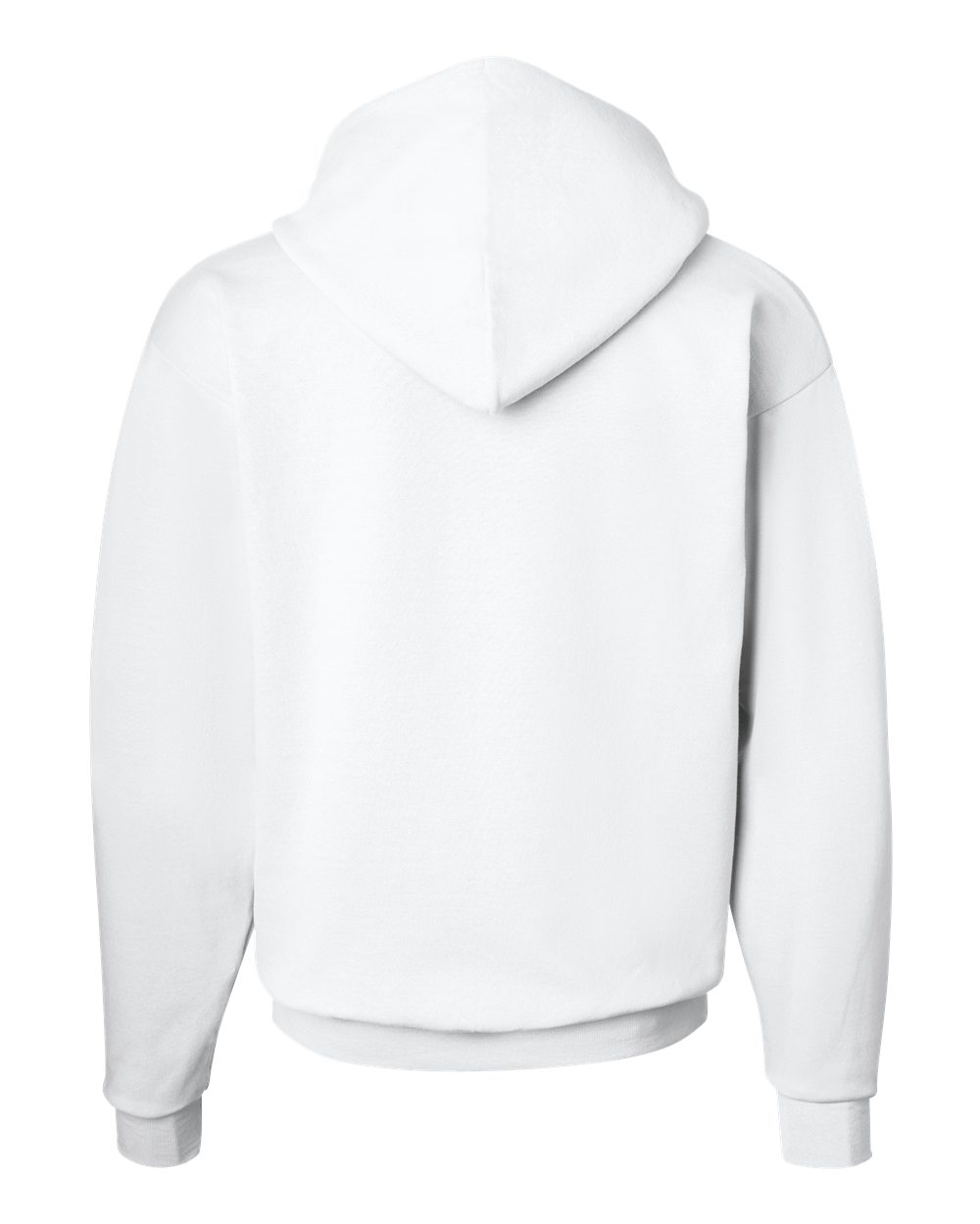 Back of EcoHoodie in white 