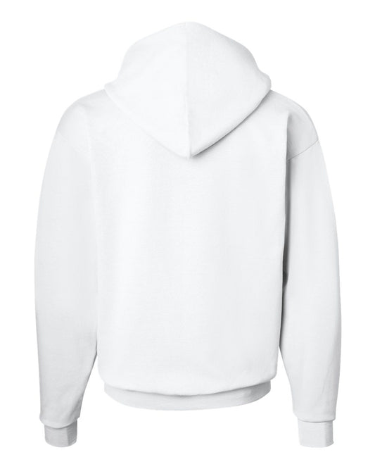 Back of EcoHoodie in white 