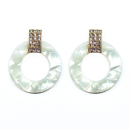 White Krista Earrings Earrings by Fornash