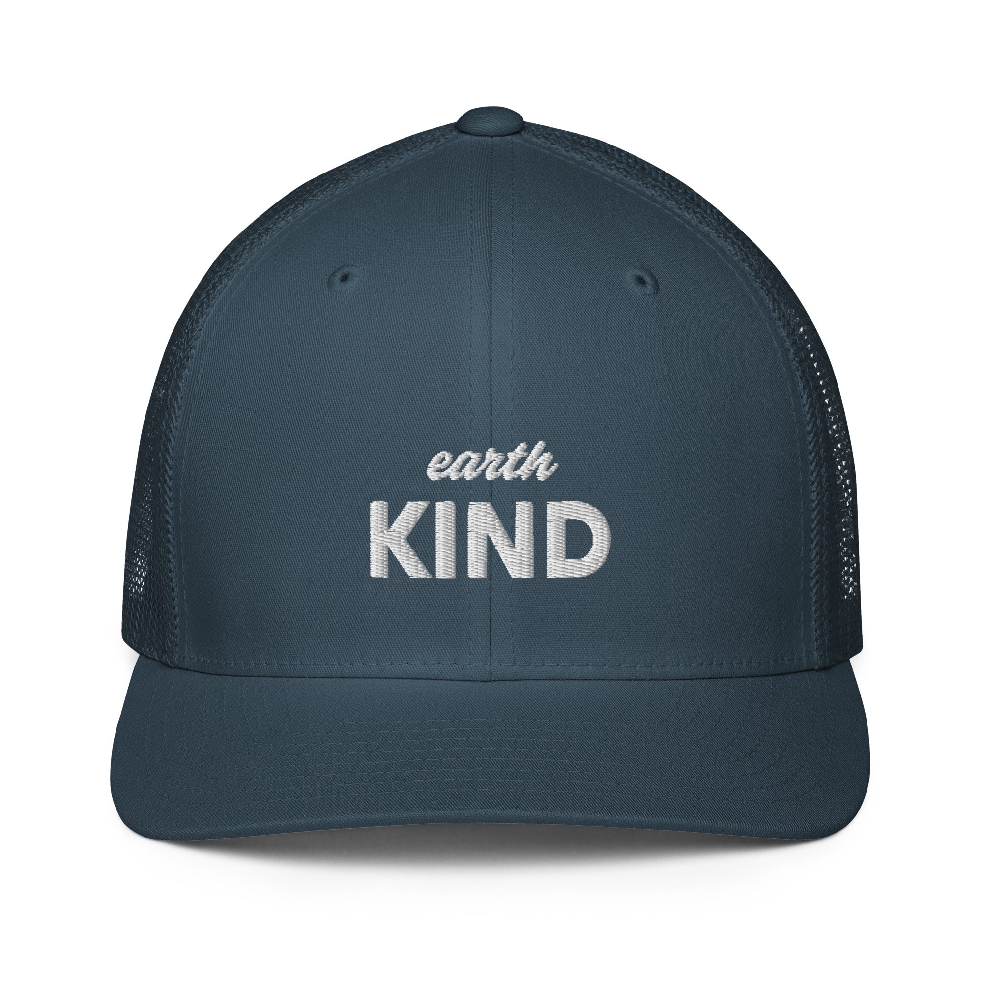 French Navy Earth Kind - Closed-back Trucker Cap Trucker Hat by Carl & Lyn front