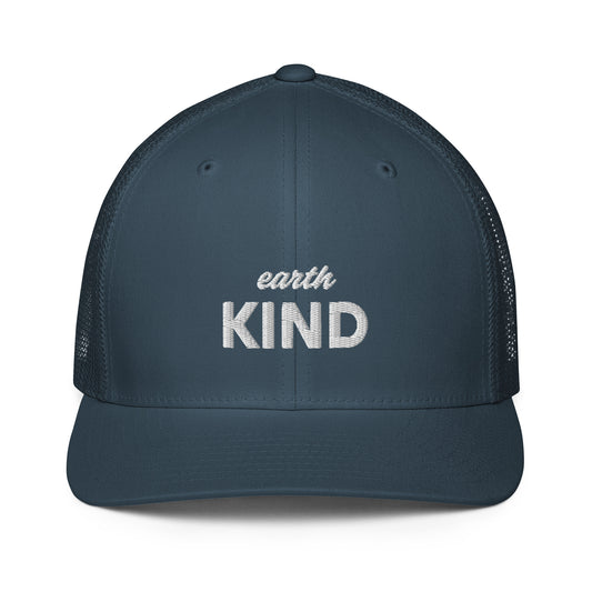 French Navy Earth Kind - Closed-back Trucker Cap Trucker Hat by Carl & Lyn front