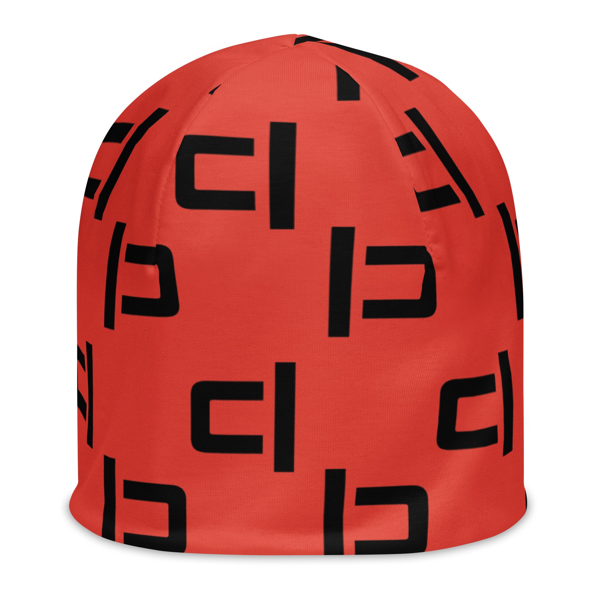 Cinnabar C&L Staggered Large Logo Beanie Beanie by Carl & Lyn front