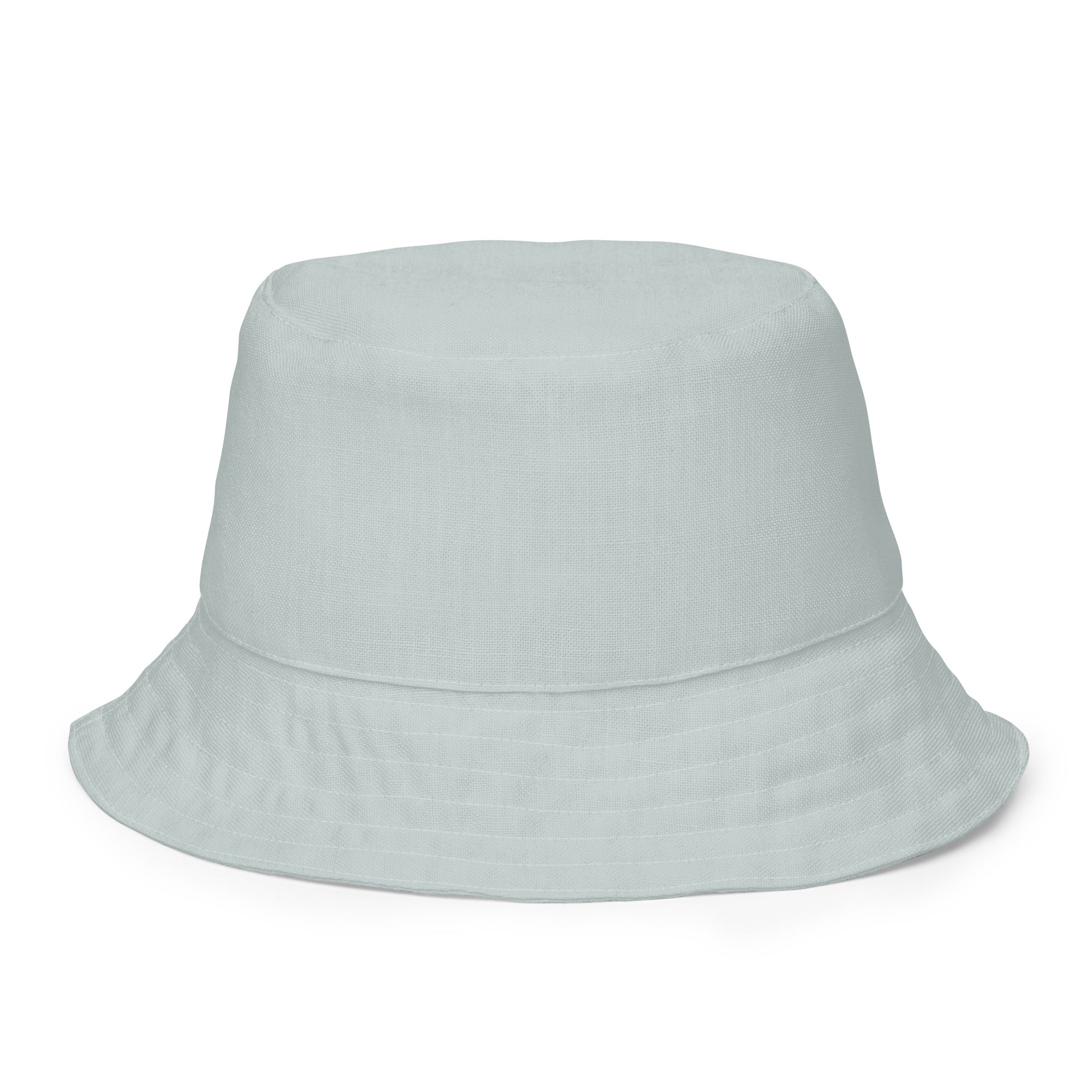 Blue fog camel reversible bucket hat Bucket Hat by Carl & Lyn back outside with blue fog color