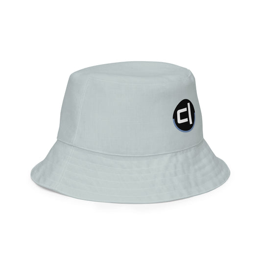Blue fog camel reversible bucket hat Bucket Hat by Carl & Lyn right side of blue fog color