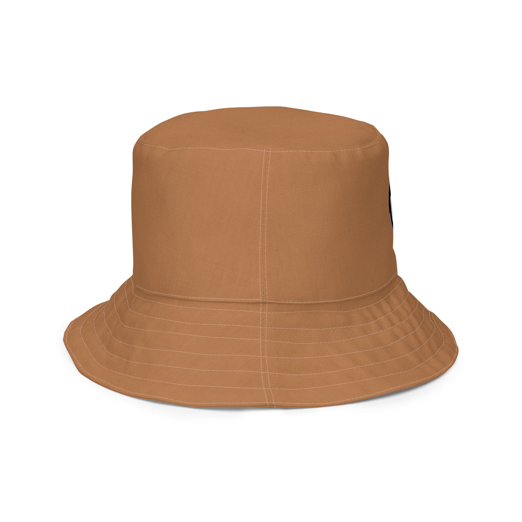 Blue fog camel reversible bucket hat Bucket Hat by Carl & Lyn right inside of camel color