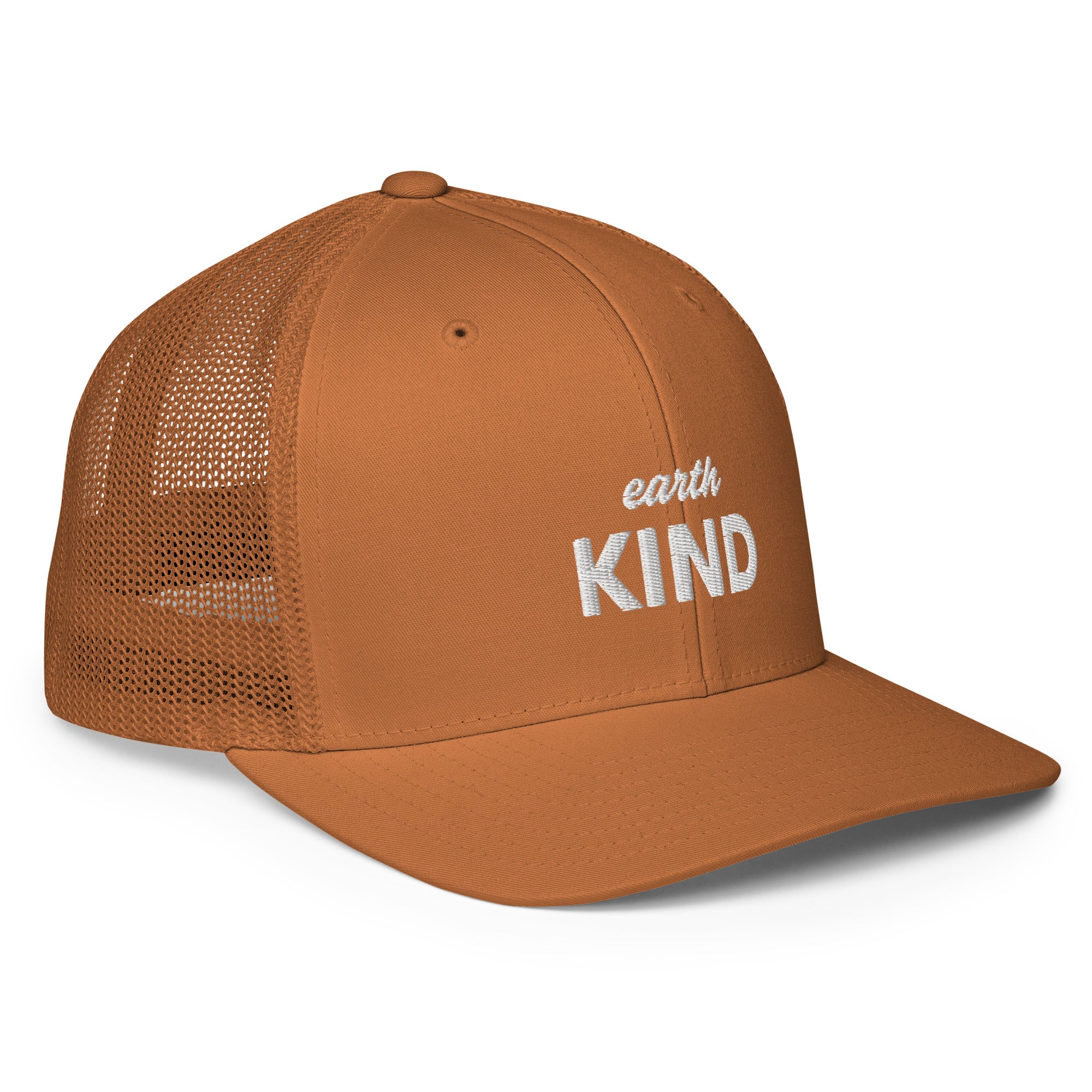 Caramel Earth Kind - Closed-back Trucker Cap Trucker Hat by Carl & Lyn right side