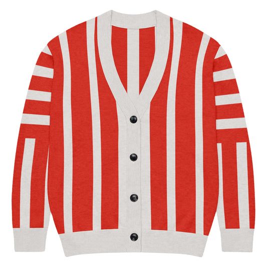 Cinnabar Striped Knitted Cardigan by Carl & Lyn front