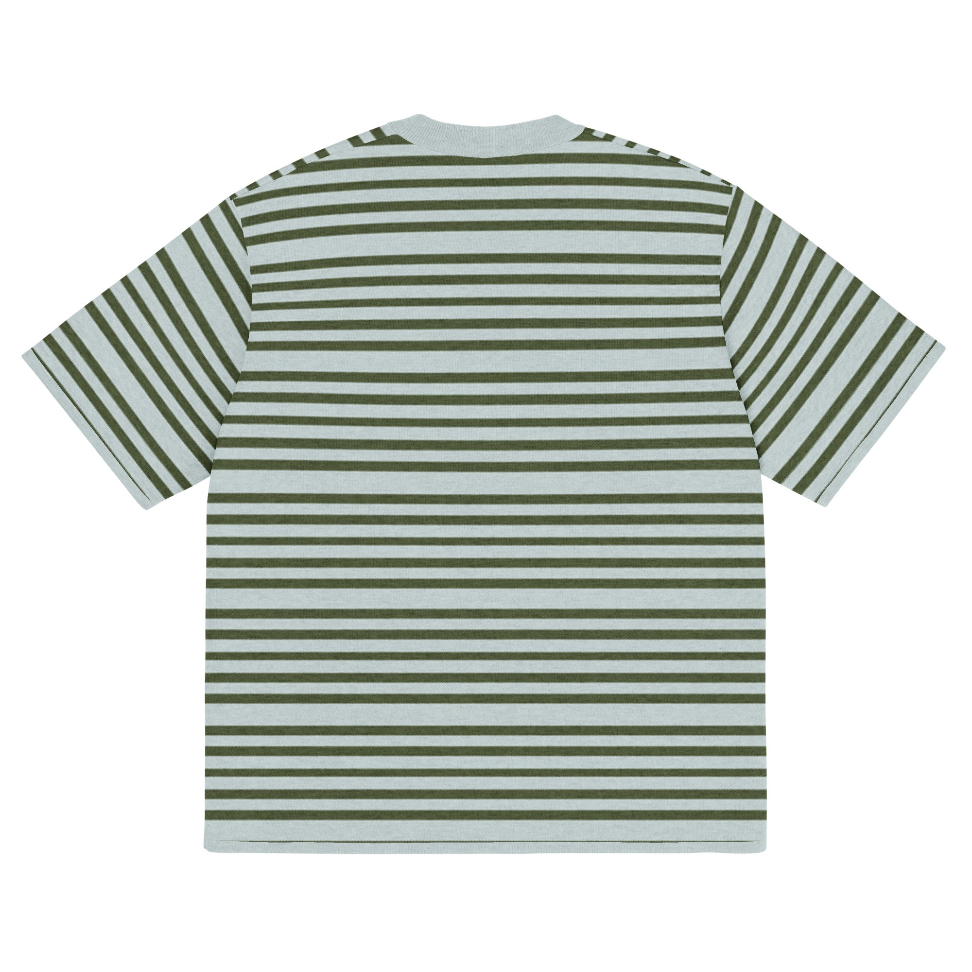 Mist/Olive Striped Knitted Tee T-shirt by Carl & Lyn back