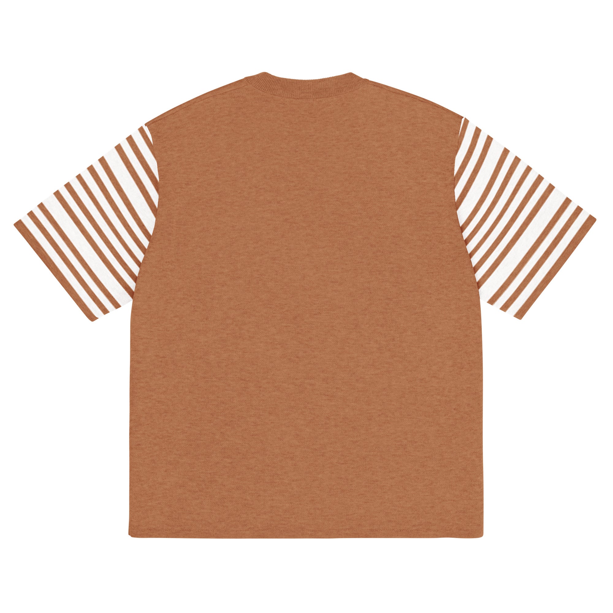 Earthy/Cloud Striped Knitted Tee T-shirt by Carl & Lyn back