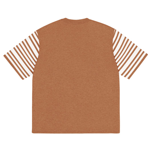 Earthy/Cloud Striped Knitted Tee T-shirt by Carl & Lyn back