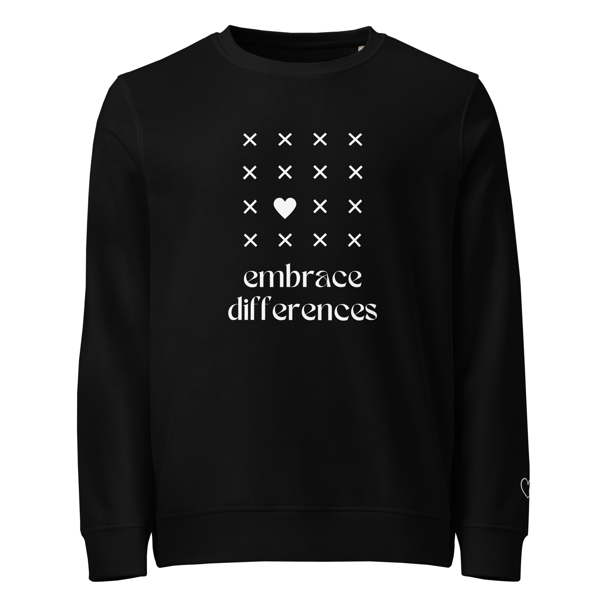 Embrace differences - Eco Sweatshirt Sweatshirt by Carl & Lyn black front