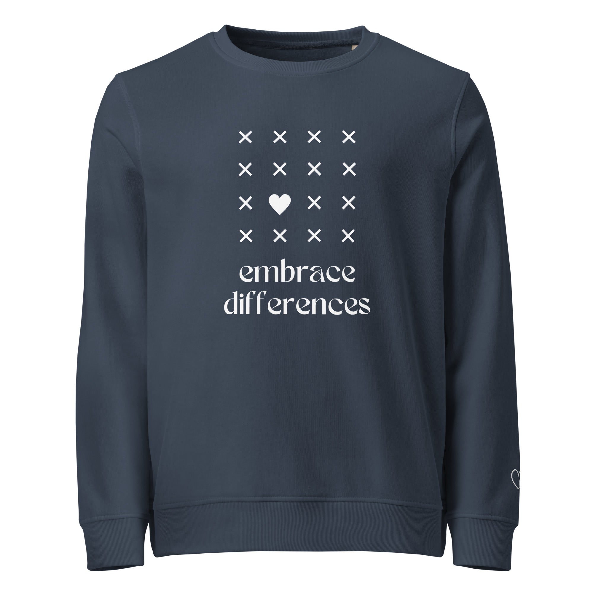 Embrace differences - Eco Sweatshirt Sweatshirt by Carl & Lyn french navy front