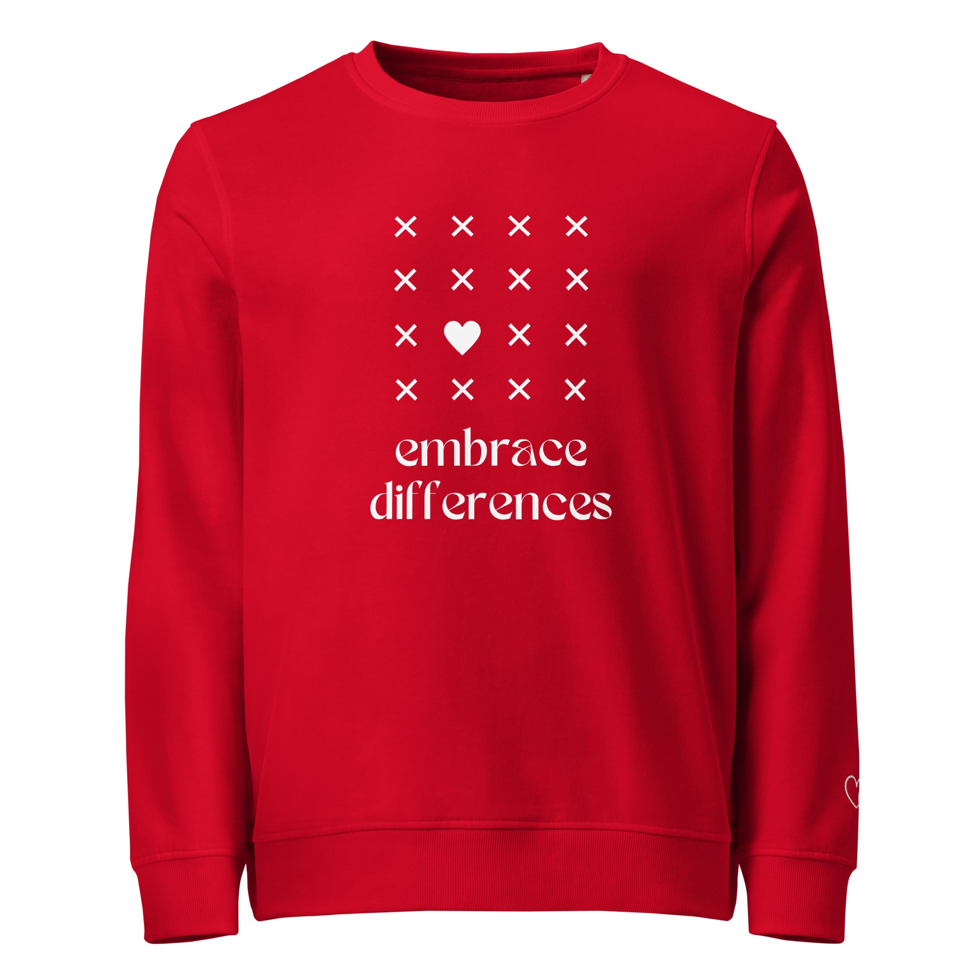Embrace differences - Eco Sweatshirt Sweatshirt by Carl & Lyn red front
