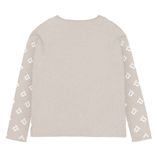 Grain C&L Branded Medium Logo 45 - Women’s Knitted Sweater Sweater by Carl & Lyn back geometric design