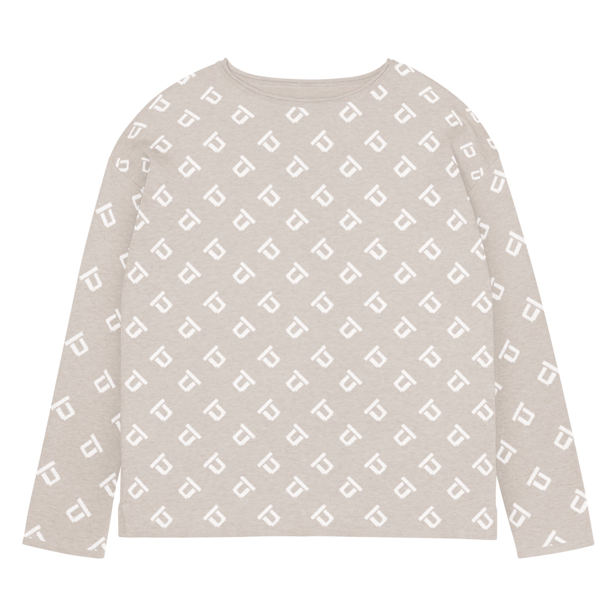 Grain C&L Branded Medium Logo 45 - Women’s Knitted Sweater Sweater by Carl & Lyn front geometric design