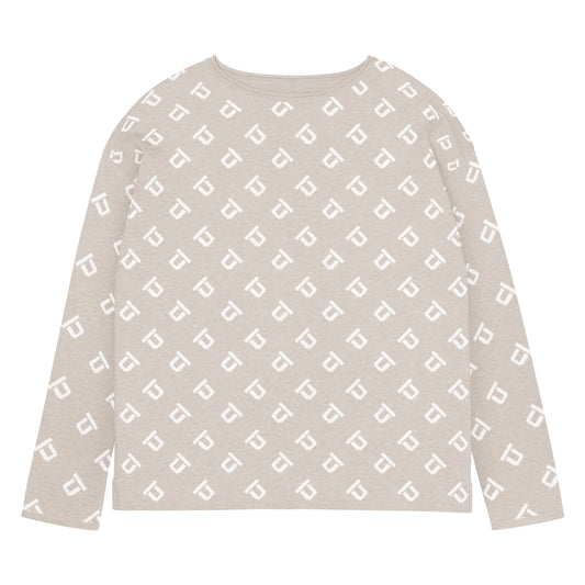 Grain C&L Branded Medium Logo 45 - Women’s Knitted Sweater Sweater by Carl & Lyn front geometric design